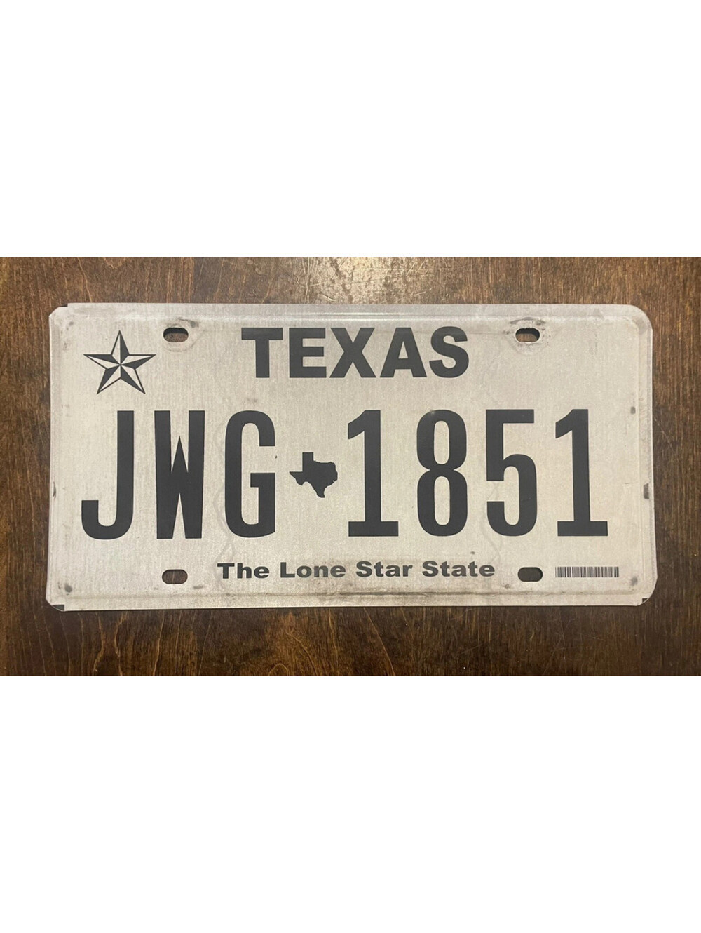 Texas License Plate TX State USA American Vintage Lonestar State JWG 1851